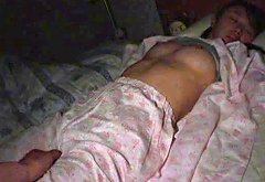 A Japanese Man Cumming On His Daugh While She In Bed